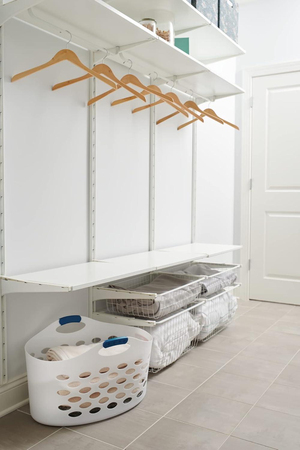 imageRubbermaid 15 Bushel Capacity Durable Versatile Flex N Carry Portable Flexible Laundry Basket With Convenient Carrying Handles White Organization and Storage for LaundryGarageHomeWide Basket