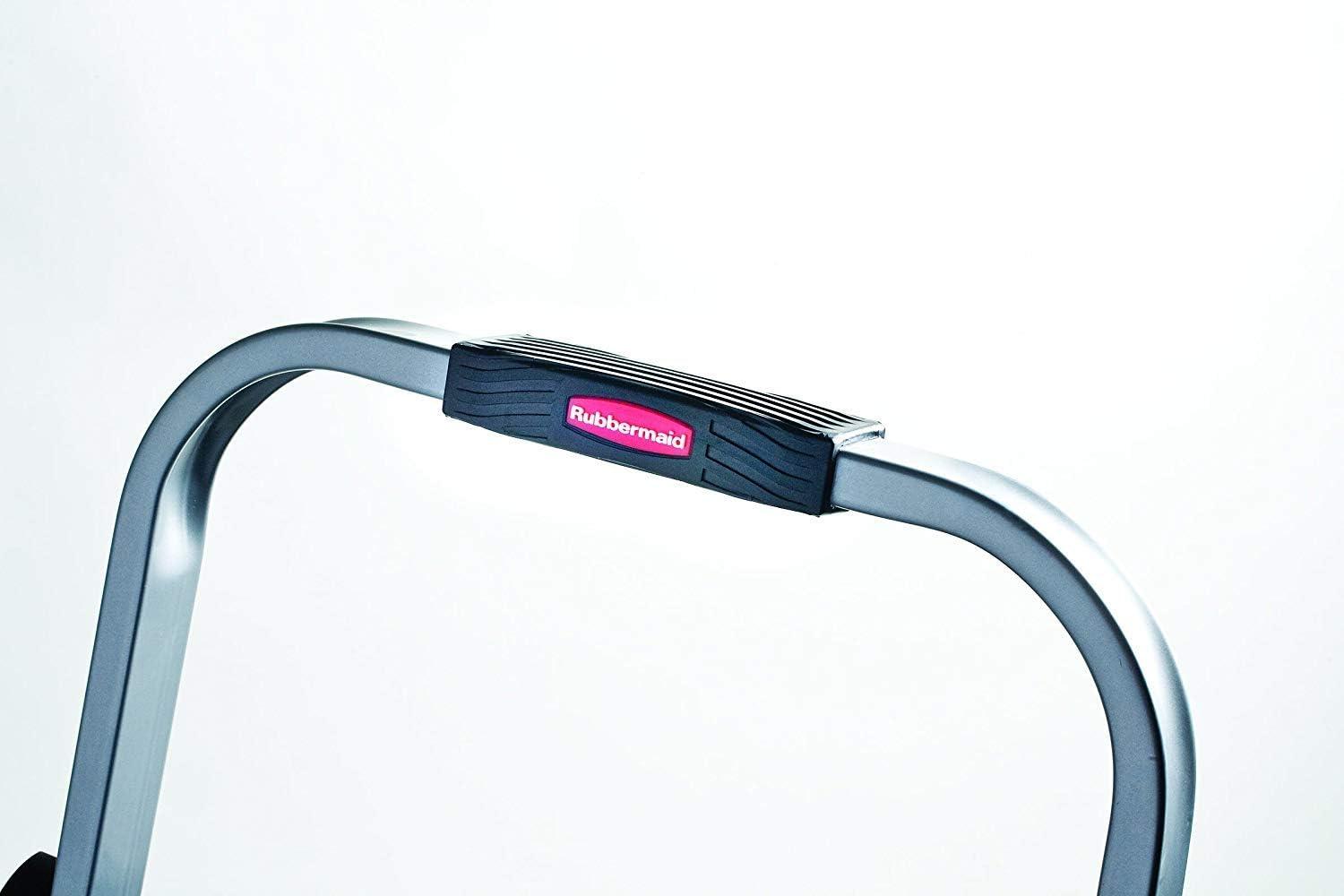 imageRubbermaid 3Step Steel Ladder Folding Step Stool with Hand Grip and NonSlip Feet White Tested to ANSI US Safety Standards No Assembly Required Amazon ExclusiveSilver