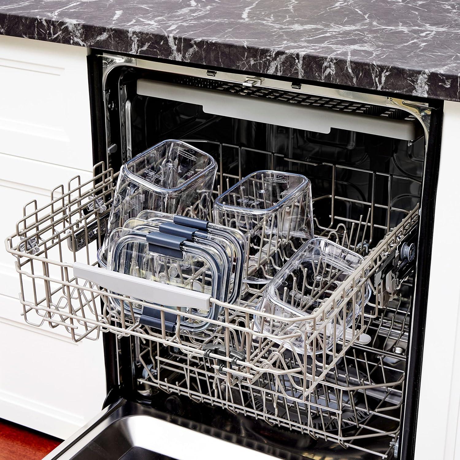 imageRubbermaid Brilliance Pantry 10 Piece Set Clear and Airtight Food and Pantry Storage ContainersSet of 14 Assorted Containers