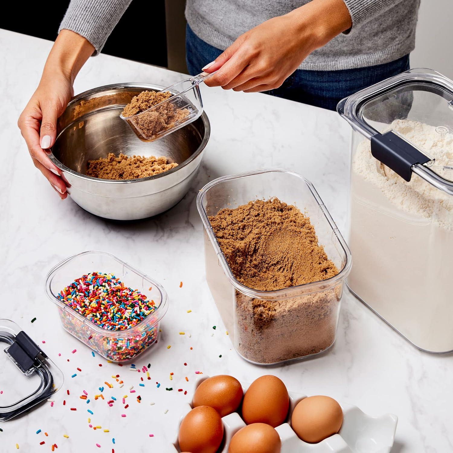 imageRubbermaid Brilliance Pantry Airtight Food Storage Container BPAFree 78 Cup Ideal for Brown Sugar Efficient LeakProof and DishwashersafeSet of 3