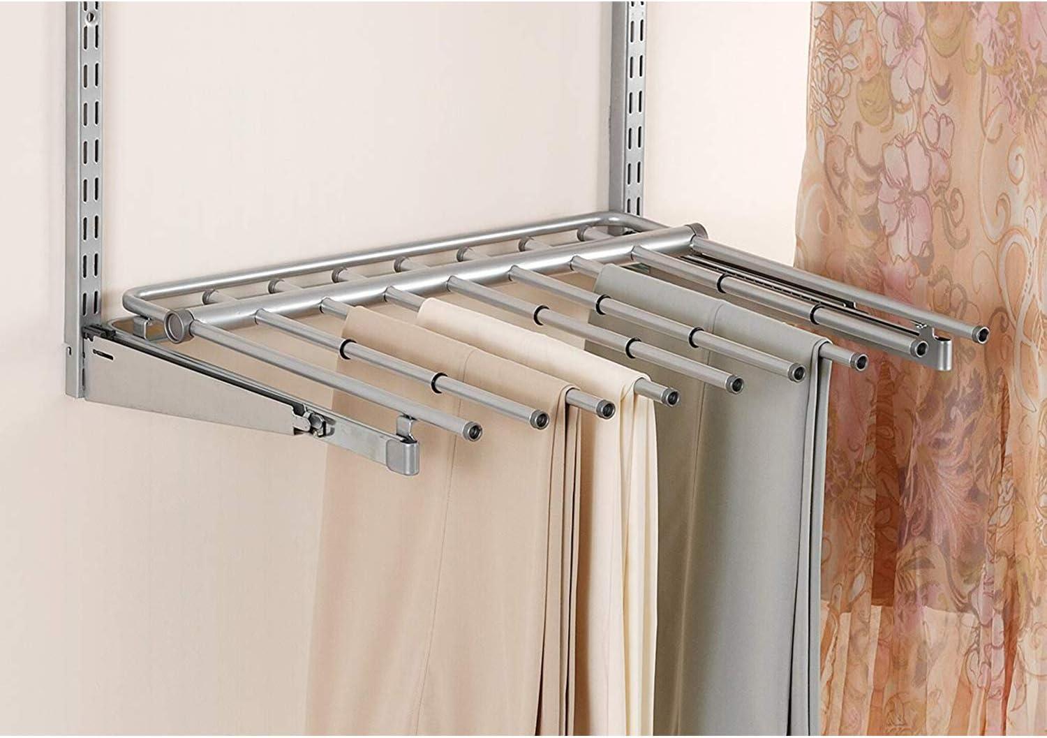imageRubbermaid Configurations Pants Rack Titanium Holds 7 Pairs of Pants NonSlip Closet Organization and Storage