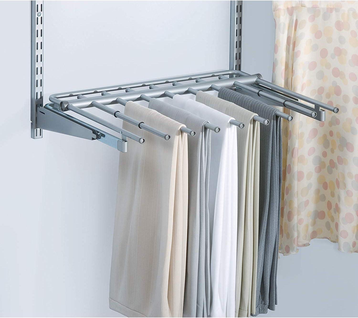 imageRubbermaid Configurations Pants Rack Titanium Holds 7 Pairs of Pants NonSlip Closet Organization and Storage