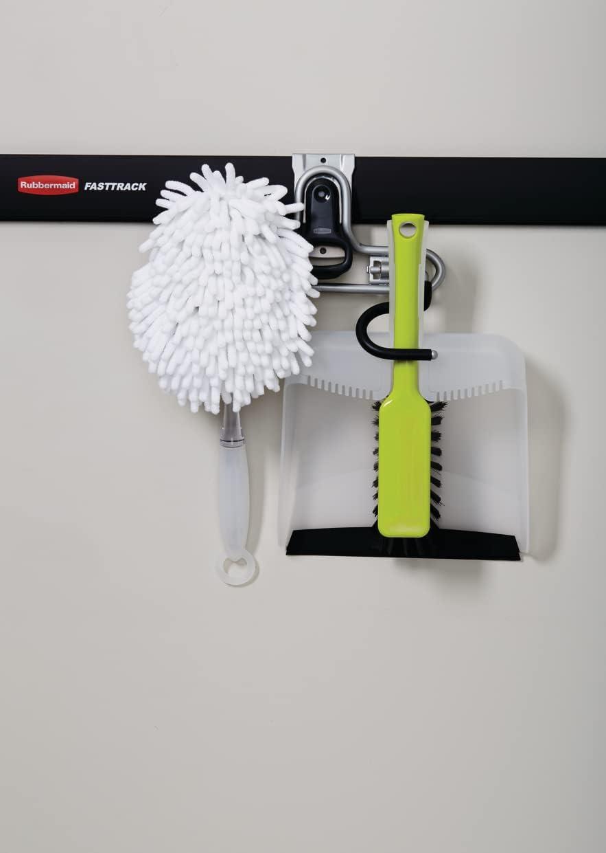 imageRubbermaid FastTrack 2Handle Hook S Hook Mounted Garage Storage and Space Saving Organization System Metallic PowderCoated Steeel for RakesBroomsToysLaddersIndividual