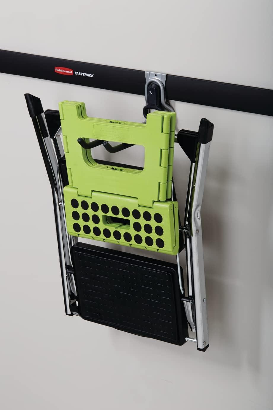 imageRubbermaid FastTrack 2Handle Hook S Hook Mounted Garage Storage and Space Saving Organization System Metallic PowderCoated Steeel for RakesBroomsToysLaddersIndividual