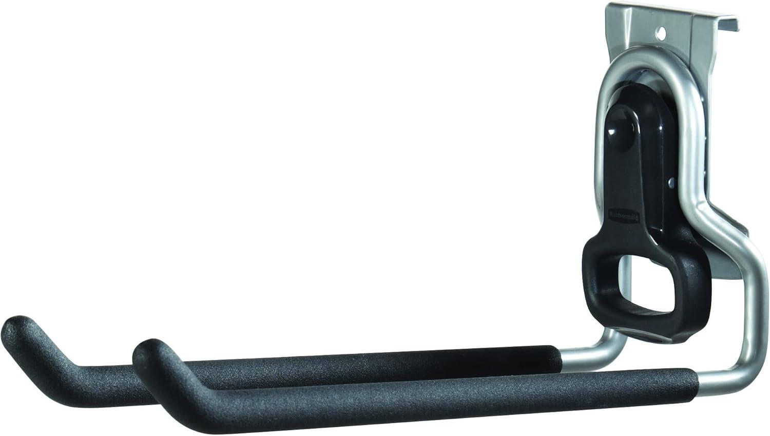 imageRubbermaid FastTrack 2Handle Hook S Hook Mounted Garage Storage and Space Saving Organization System Metallic PowderCoated Steeel for RakesBroomsToysLaddersIndividual