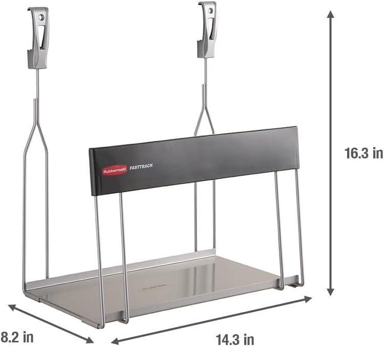 imageRubbermaid FastTrack 2Handle Hook S Hook Mounted Garage Storage and Space Saving Organization System Metallic PowderCoated Steeel for RakesBroomsToysLaddersIndividual