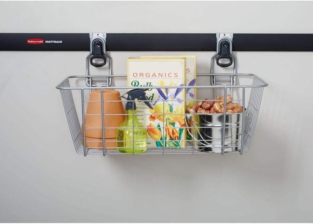 imageRubbermaid FastTrack 2Handle Hook S Hook Mounted Garage Storage and Space Saving Organization System Metallic PowderCoated Steeel for RakesBroomsToysLaddersIndividual