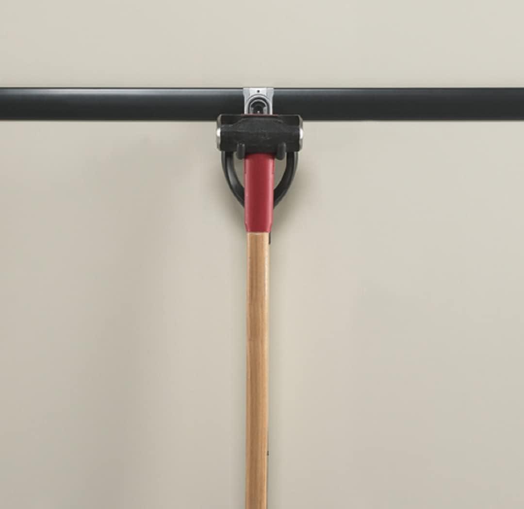 imageRubbermaid FastTrack 2Handle Hook S Hook Mounted Garage Storage and Space Saving Organization System Metallic PowderCoated Steeel for RakesBroomsToysLaddersIndividual