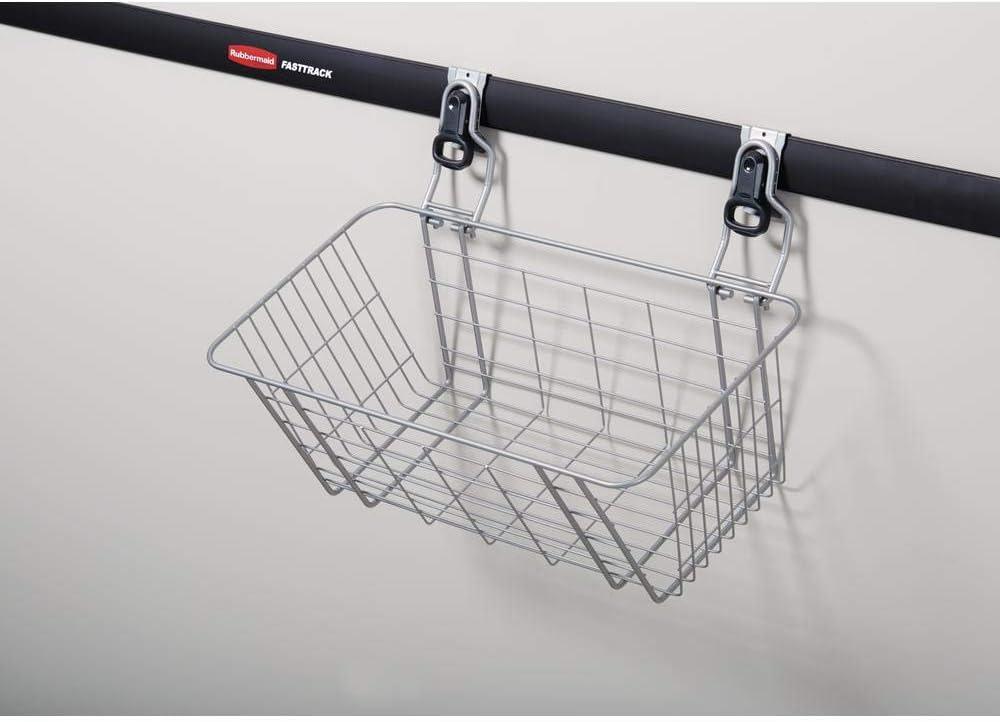 imageRubbermaid FastTrack 2Handle Hook S Hook Mounted Garage Storage and Space Saving Organization System Metallic PowderCoated Steeel for RakesBroomsToysLaddersIndividual