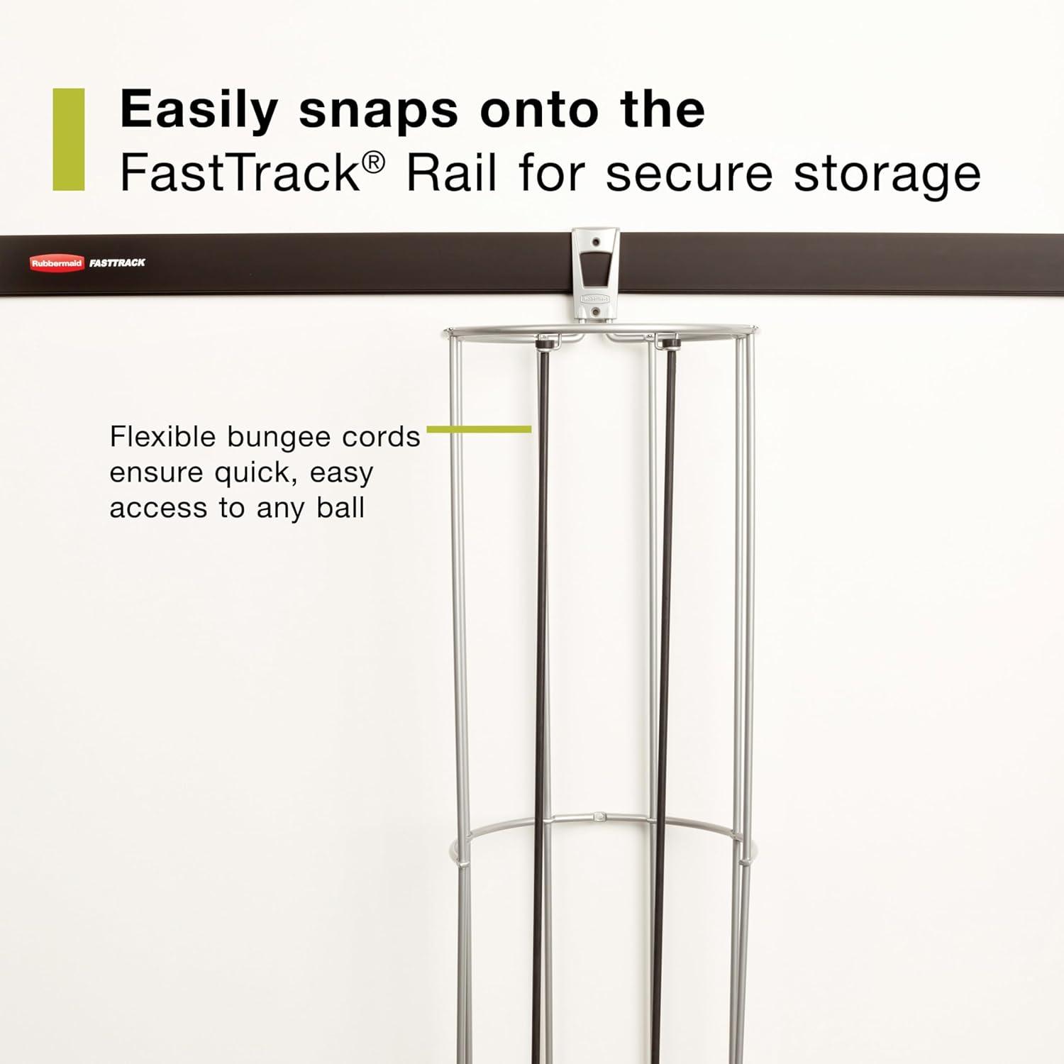 imageRubbermaid FastTrack 2Handle Hook S Hook Mounted Garage Storage and Space Saving Organization System Metallic PowderCoated Steeel for RakesBroomsToysLaddersIndividual