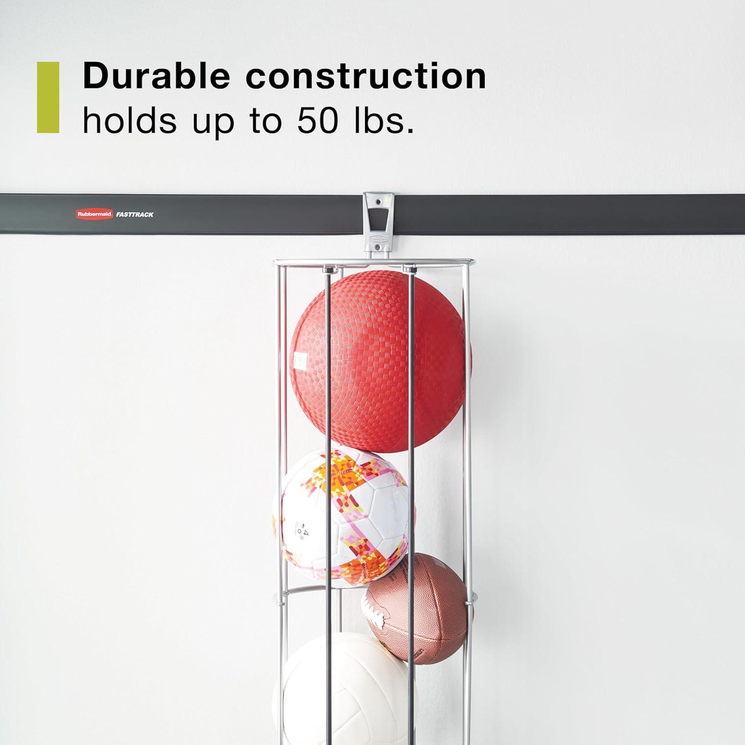 imageRubbermaid FastTrack 2Handle Hook S Hook Mounted Garage Storage and Space Saving Organization System Metallic PowderCoated Steeel for RakesBroomsToysLaddersIndividual