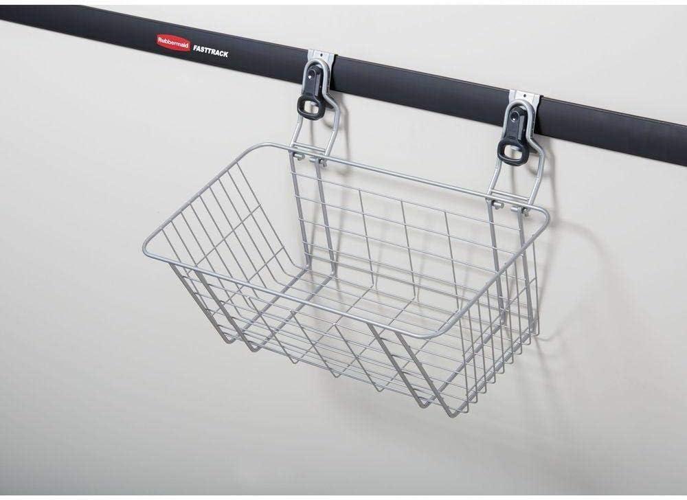 imageRubbermaid FastTrack 2Handle Hook S Hook Mounted Garage Storage and Space Saving Organization System Metallic PowderCoated Steeel for RakesBroomsToysLaddersIndividual