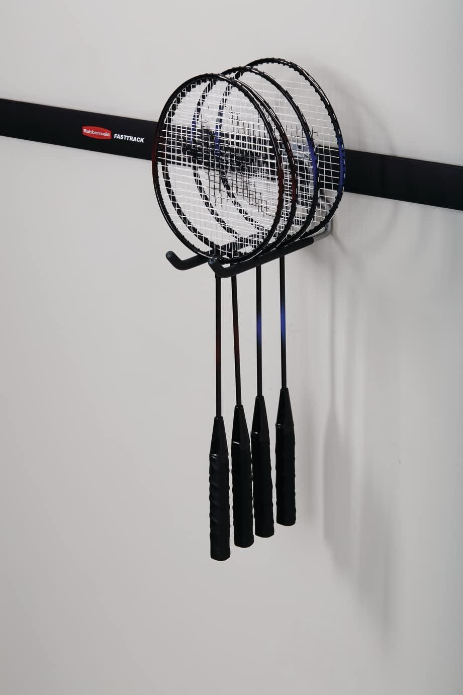 imageRubbermaid FastTrack 2Handle Hook S Hook Mounted Garage Storage and Space Saving Organization System Metallic PowderCoated Steeel for RakesBroomsToysLaddersIndividual