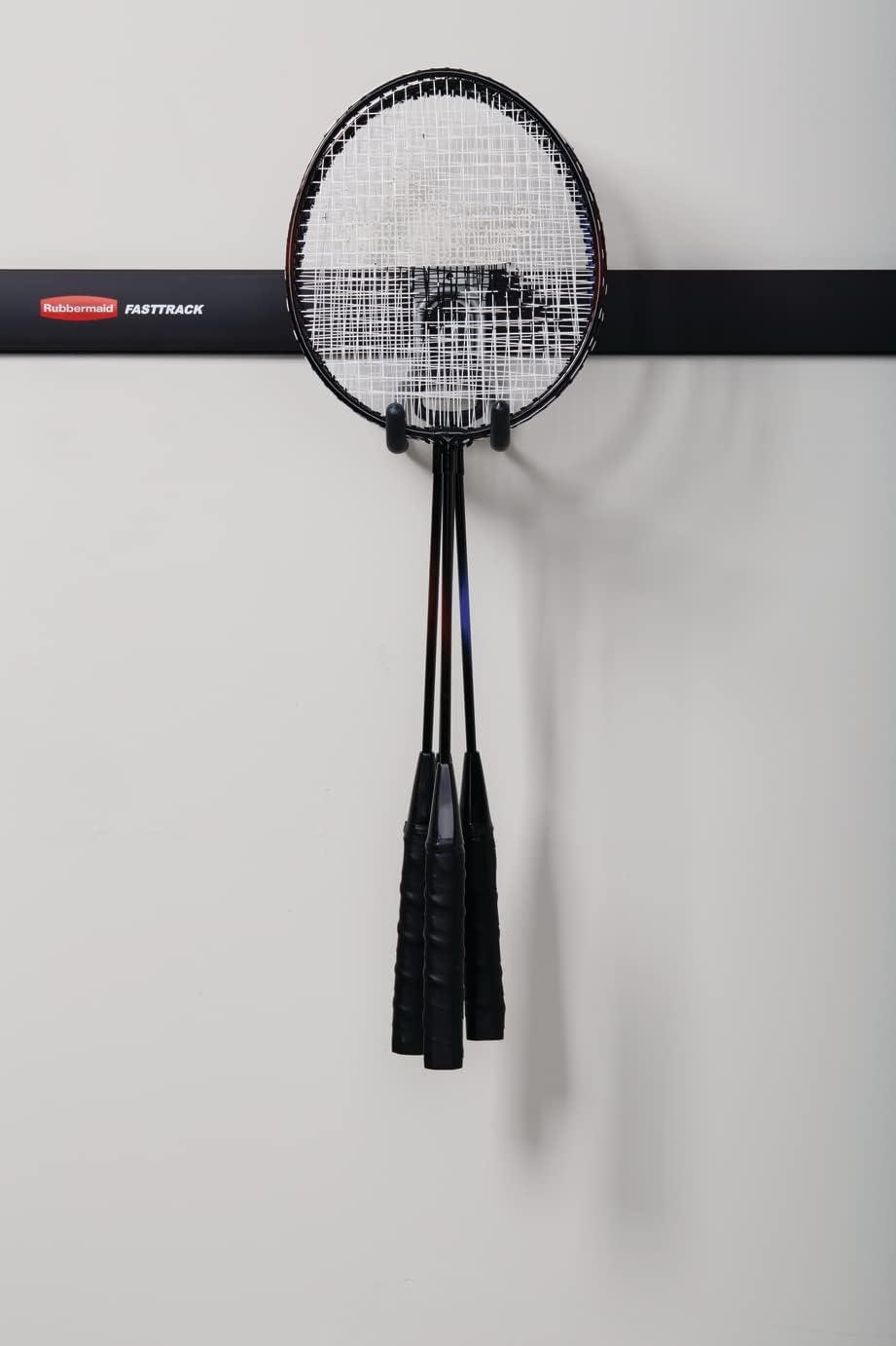 imageRubbermaid FastTrack 2Handle Hook S Hook Mounted Garage Storage and Space Saving Organization System Metallic PowderCoated Steeel for RakesBroomsToysLaddersIndividual