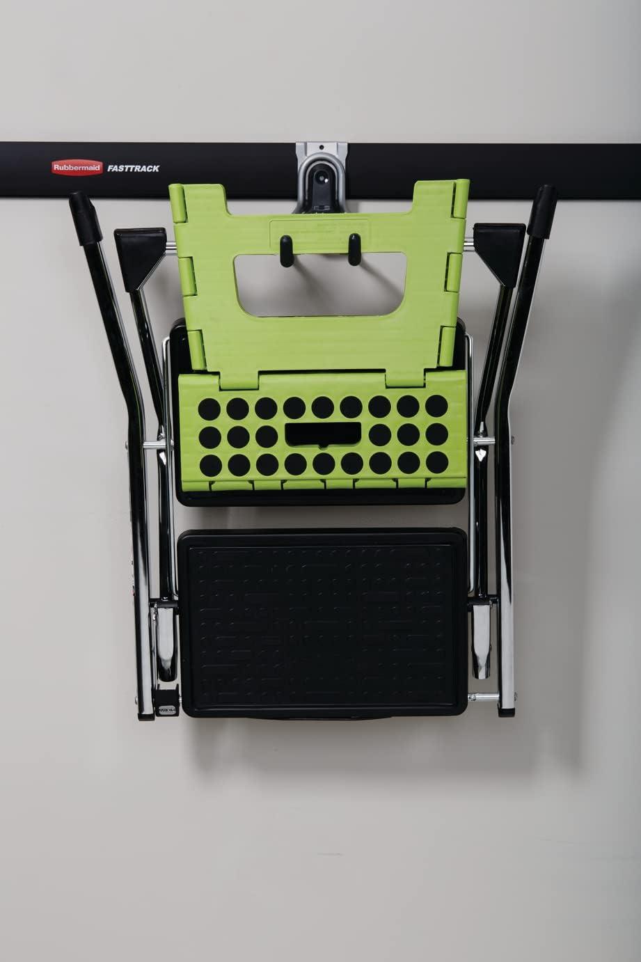 imageRubbermaid FastTrack 2Handle Hook S Hook Mounted Garage Storage and Space Saving Organization System Metallic PowderCoated Steeel for RakesBroomsToysLaddersIndividual