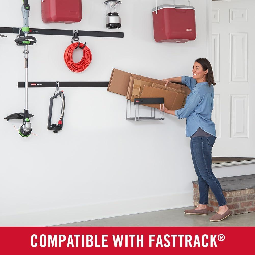 imageRubbermaid FastTrack 2Handle Hook S Hook Mounted Garage Storage and Space Saving Organization System Metallic PowderCoated Steeel for RakesBroomsToysLaddersIndividual