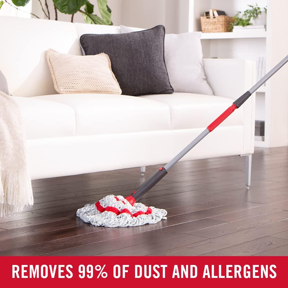 imageRubbermaid Microfiber Twist Mop Kit with 2 Refills Kit Machine Washable Builtin Wringer Lightweight Safe for All Floor Types Deep Cleaning for HomeBathroomGarageOfficeMicrofiber Twist Mop Collapsible