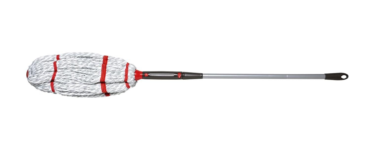 imageRubbermaid Microfiber Twist Mop Kit with 2 Refills Kit Machine Washable Builtin Wringer Lightweight Safe for All Floor Types Deep Cleaning for HomeBathroomGarageOfficeMicrofiber Twist Mop Collapsible