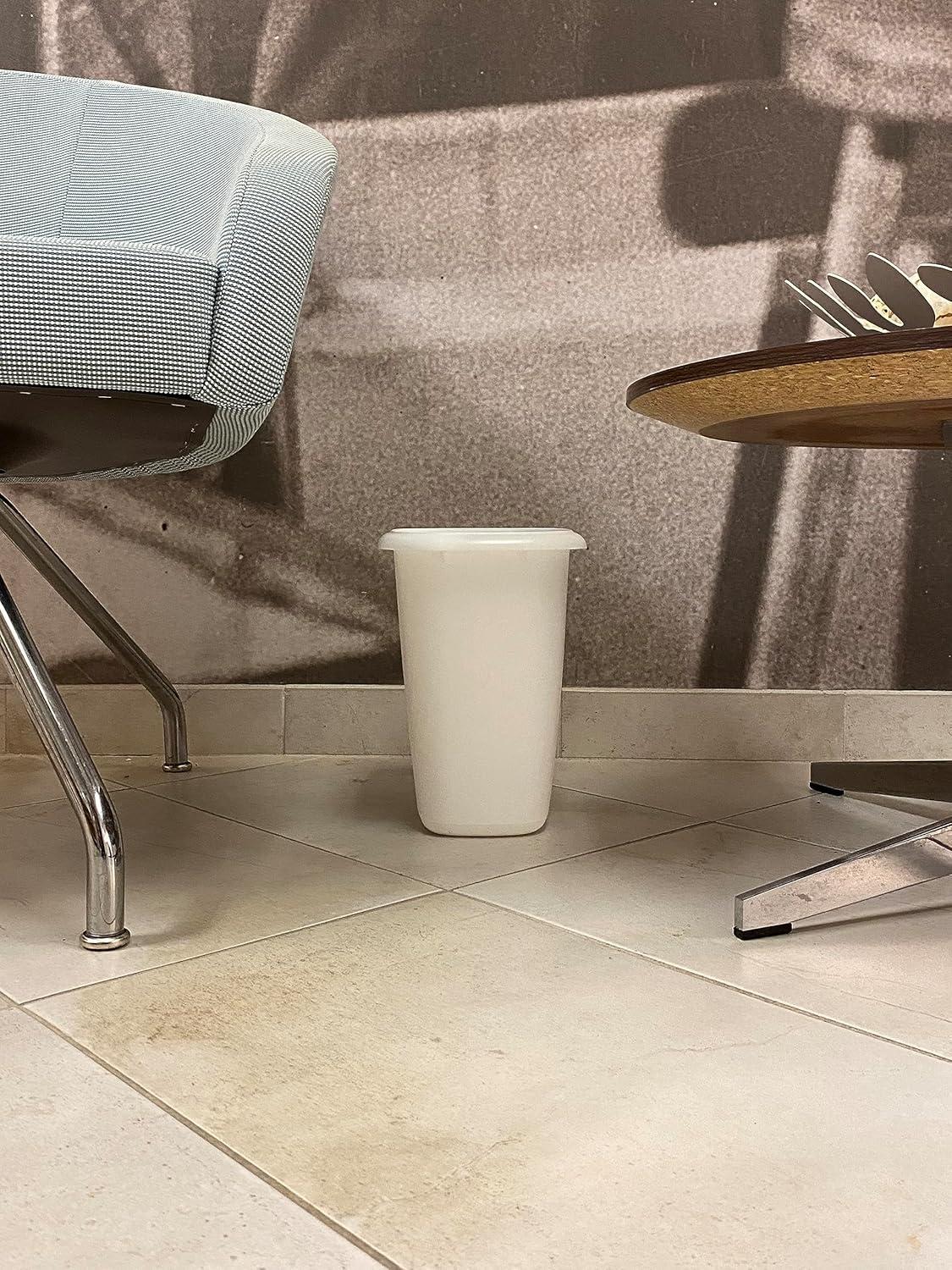 imageRubbermaid Vanity Trash CanWastebasket 15Gallons6Quarts White for Under CounterKitchenOfficeBedroomBathroom