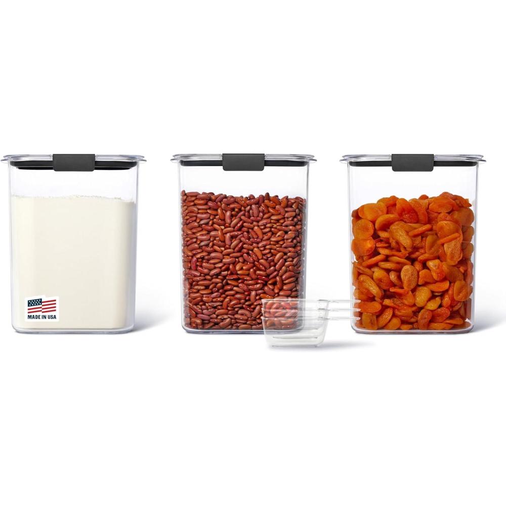 imageRubbermaid Brilliance Pantry Airtight Food Storage Container BPAFree 78 Cup Ideal for Brown Sugar  Efficient LeakProof and DishwashersafeSet of 3