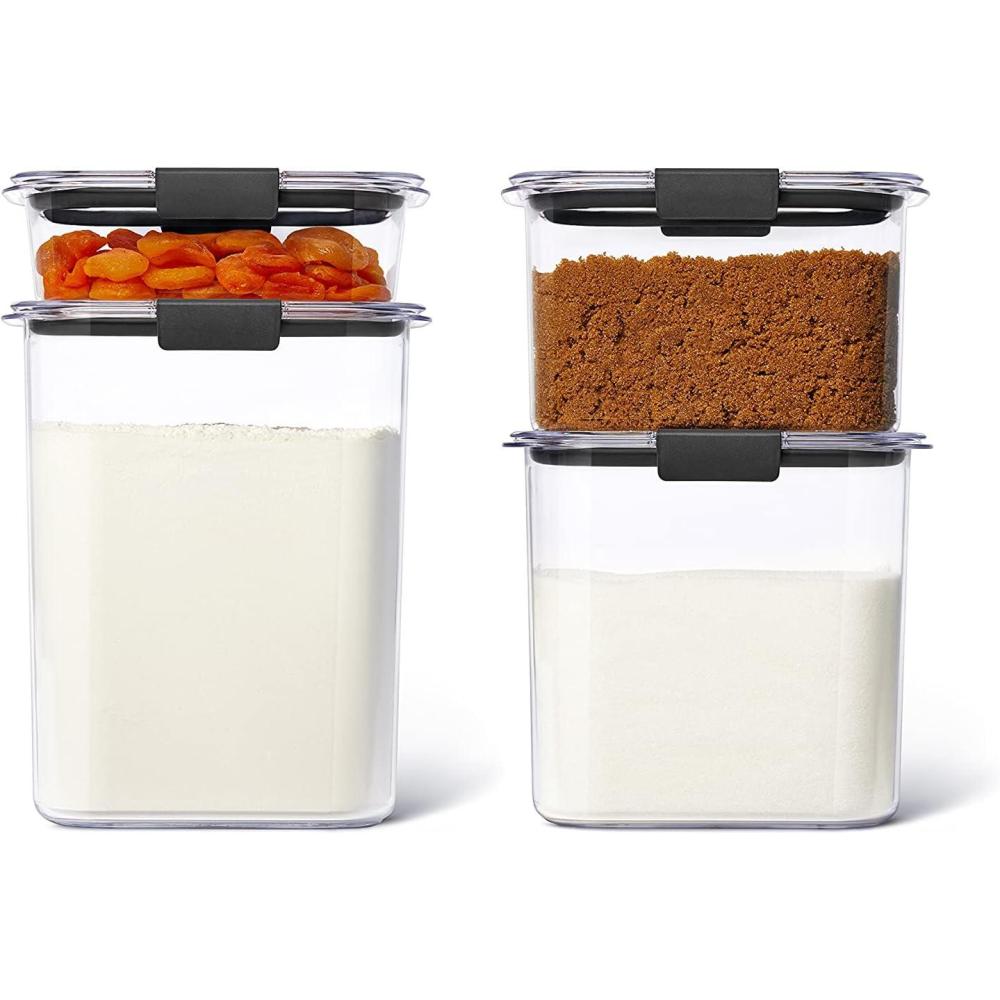 imageRubbermaid Brilliance Pantry Airtight Food Storage Container BPAFree 78 Cup Ideal for Brown Sugar  Efficient LeakProof and DishwashersafeSet of 4