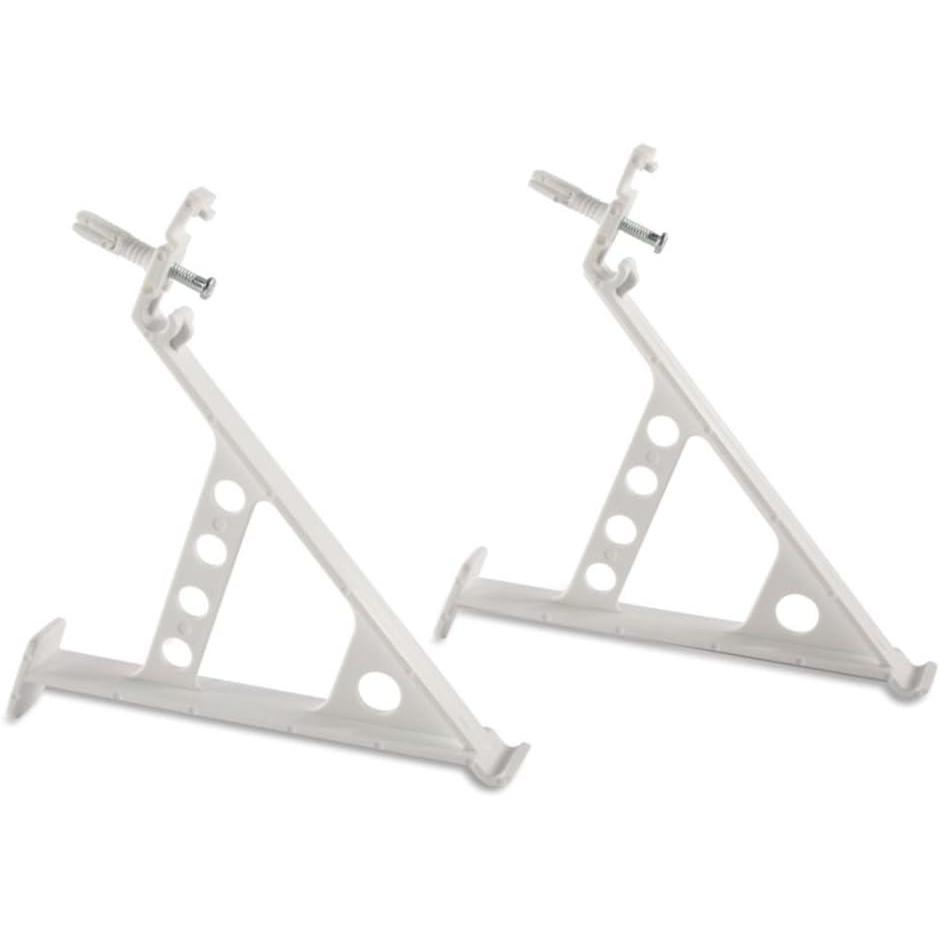 imageRubbermaid Direct Mount NonAdjustable Closet System Hardware White Shoe Rack Brackets Set of 2 FG3F58LWWHT