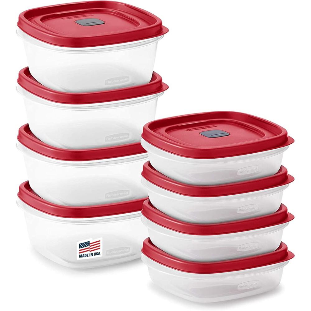 imageRubbermaid EasyStore Containers 44Piece Set Food Storage Containers Food Storage Containers with LidsRed