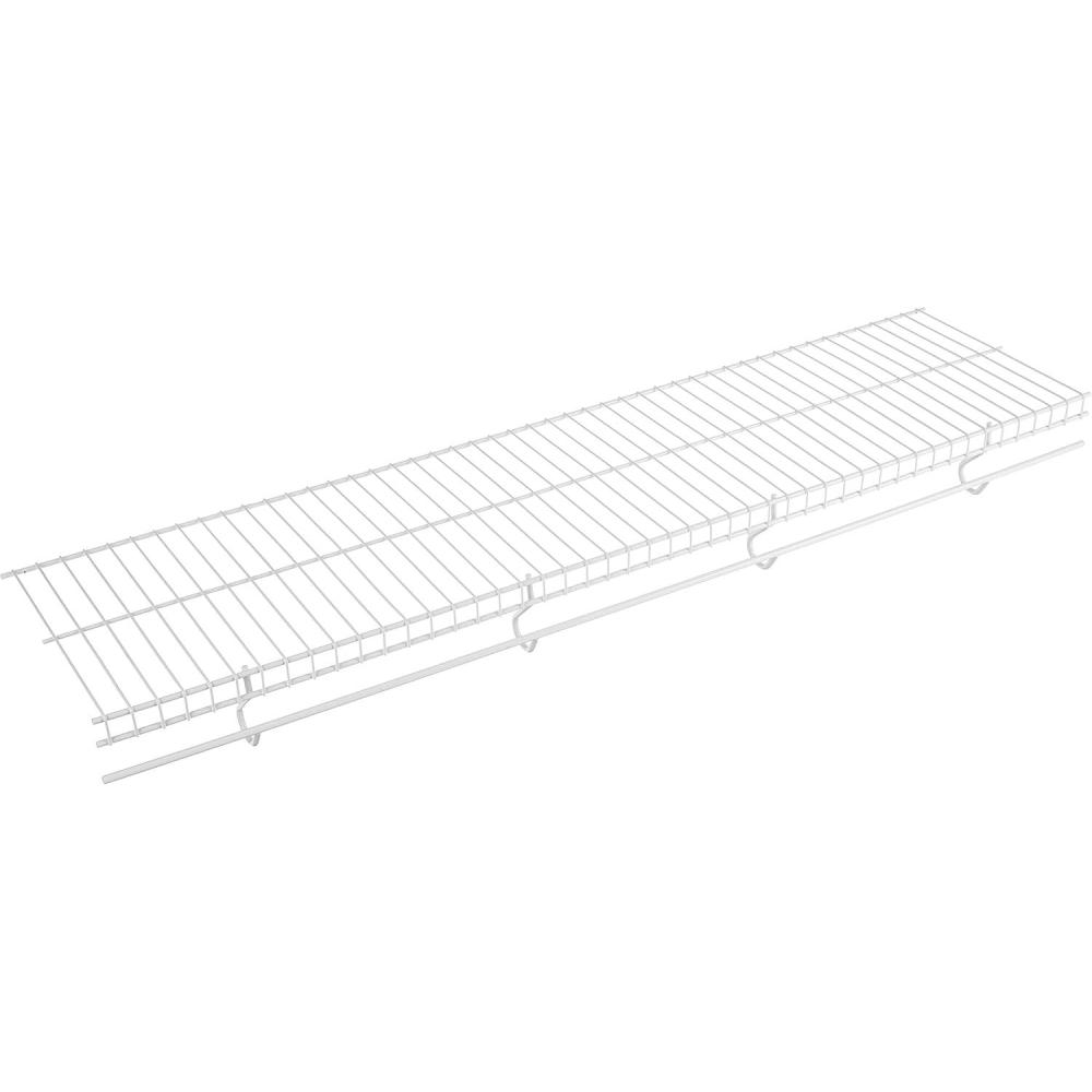 imageRubbermaid FreeSliding Wire Shelf White Adjustable Shelving with FreeSlide Design for Closet Organization System 12x 4 1 Pack