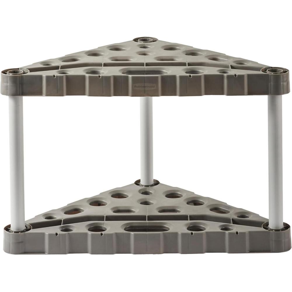 imageRubbermaid Plastic Garage Corner Tool Tower Rack Easy to Assemble Organizes up to 30 LongHandled ToolsRakes BroomsShovles for HomeHouseOutdoorShedsCorner Tower