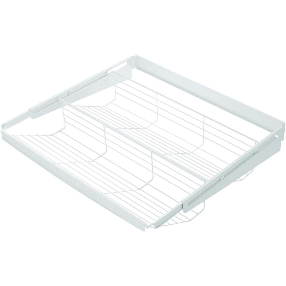 imageRubbermaid White Fasttrack Closet SlideOut Tiered Organizing Shelf 2060354