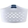 Rubbermaid 1.5 Bushel Capacity Durable Versatile Flex N Carry Portable Flexible Laundry Basket With Convenient Carrying Handles, White, Organization and Storage for Laundry/Garage/Home(Wide Basket)