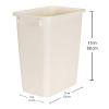 Rubbermaid 21 Quart Traditional Kitchen Bathroom and Office Rectangular Plastic Open Wastebasket Trash Can Bisque(1 Pack)