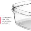 Rubbermaid 28-Piece Clear/Grey Food Storage Containers, Premium Snap Bases, and Various Size Lids, Perfect for Meal Prep, Leftovers, and Dishwasher Safe(Set of 5 Assorted Containers)
