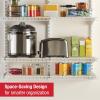 Rubbermaid 36″ Pantry Organization Shelf System Direct Wall Mount 4 Shelves and Mounting Hardware Kit Included White Wire Shelving System for Home/Pantry/Closet(White)