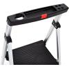 Rubbermaid 3-Step Ladder, Aluminum Lightweight Folding Step Stool with Project Tray, Silver, Tested to US Safety Standards, No Assembly Required(3-Step)