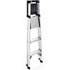 Rubbermaid 3-Step Ladder, Aluminum Lightweight Folding Step Stool with Project Tray, Silver, Tested to US Safety Standards, No Assembly Required(3-Step w/ Oversized Project Tray)