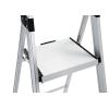 Rubbermaid 3-Step Ladder, Aluminum Lightweight Folding Step Stool with Project Tray, Silver, Tested to US Safety Standards, No Assembly Required(Ladder with Project Top)