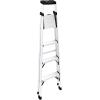 Rubbermaid 3-Step Ladder, Aluminum Lightweight Folding Step Stool with Project Tray, Silver, Tested to US Safety Standards, No Assembly Required(Ladder with Project Top)