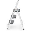 Rubbermaid 3-Step Steel Ladder, Folding Step Stool with Hand Grip and Non-Slip Feet, White, Tested to ANSI US Safety Standards, No Assembly Required (Amazon Exclusive)(White Finish)