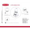 Rubbermaid 3-Step Steel Ladder with Project Tray, Folding Step Stool with Hand Grip and Non-Slip Feet, White, Tested to ANSI US Safety Standards, No Assembly Required (Amazon Exclusive)(2-Step)