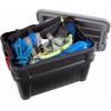 Rubbermaid 48 Gallon Black Action Packer Lockable Latch Indoor and Outdoor Storage Box Container for Home, Garage, Backyard, Single(24 gal-(Pack of 2))