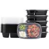 Rubbermaid 50-Piece Food Storage Containers with Lids for Lunch, Meal Prep, and Leftovers, Dishwasher Safe, Set of 25, Marine Blue(Black)