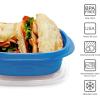 Rubbermaid 50-Piece Food Storage Containers with Lids for Lunch, Meal Prep, and Leftovers, Dishwasher Safe, Set of 25, Marine Blue(Marine Blue)