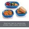 Rubbermaid 50-Piece Food Storage Containers with Lids for Lunch, Meal Prep, and Leftovers, Dishwasher Safe, Set of 25, Marine Blue(Marine Blue)
