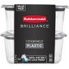 Rubbermaid Brilliance BPA-Free Food Storage Containers, Medium Deep, 4.7 Cup, 2-Pack, Airtight & Leak-Proof, Microwave & Dishwasher Safe(Set of 2 (4.7 Cup) Containers)