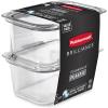 Rubbermaid Brilliance BPA-Free Food Storage Containers, Medium Deep, 4.7 Cup, 2-Pack, Airtight & Leak-Proof, Microwave & Dishwasher Safe(Set of 2 (4.7 Cup) Containers)
