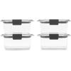 Rubbermaid Brilliance BPA-Free Food Storage Containers, Medium Deep, 4.7 Cup, 2-Pack, Airtight & Leak-Proof, Microwave & Dishwasher Safe(Set of 4 (4.7 Cup) Containers)