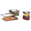 Rubbermaid Brilliance BPA-Free Food Storage Containers, Medium Deep, 4.7 Cup, 2-Pack, Airtight & Leak-Proof, Microwave & Dishwasher Safe(Set of 4 Assorted Containers)