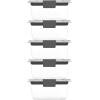 Rubbermaid Brilliance BPA-Free Food Storage Containers, Medium Deep, 4.7 Cup, 2-Pack, Airtight & Leak-Proof, Microwave & Dishwasher Safe(Set of 5 (1.3 Cup) Containers)