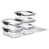 Rubbermaid Brilliance BPA-Free Food Storage Containers, Medium Deep, 4.7 Cup, 2-Pack, Airtight & Leak-Proof, Microwave & Dishwasher Safe(Set of 5 (2.85 Cup) 2-Compartment Containers)